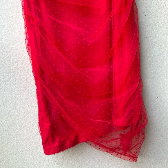 Majorelle Audrina Mini Mesh Dress in Red Size Small - Picture 6 of 14